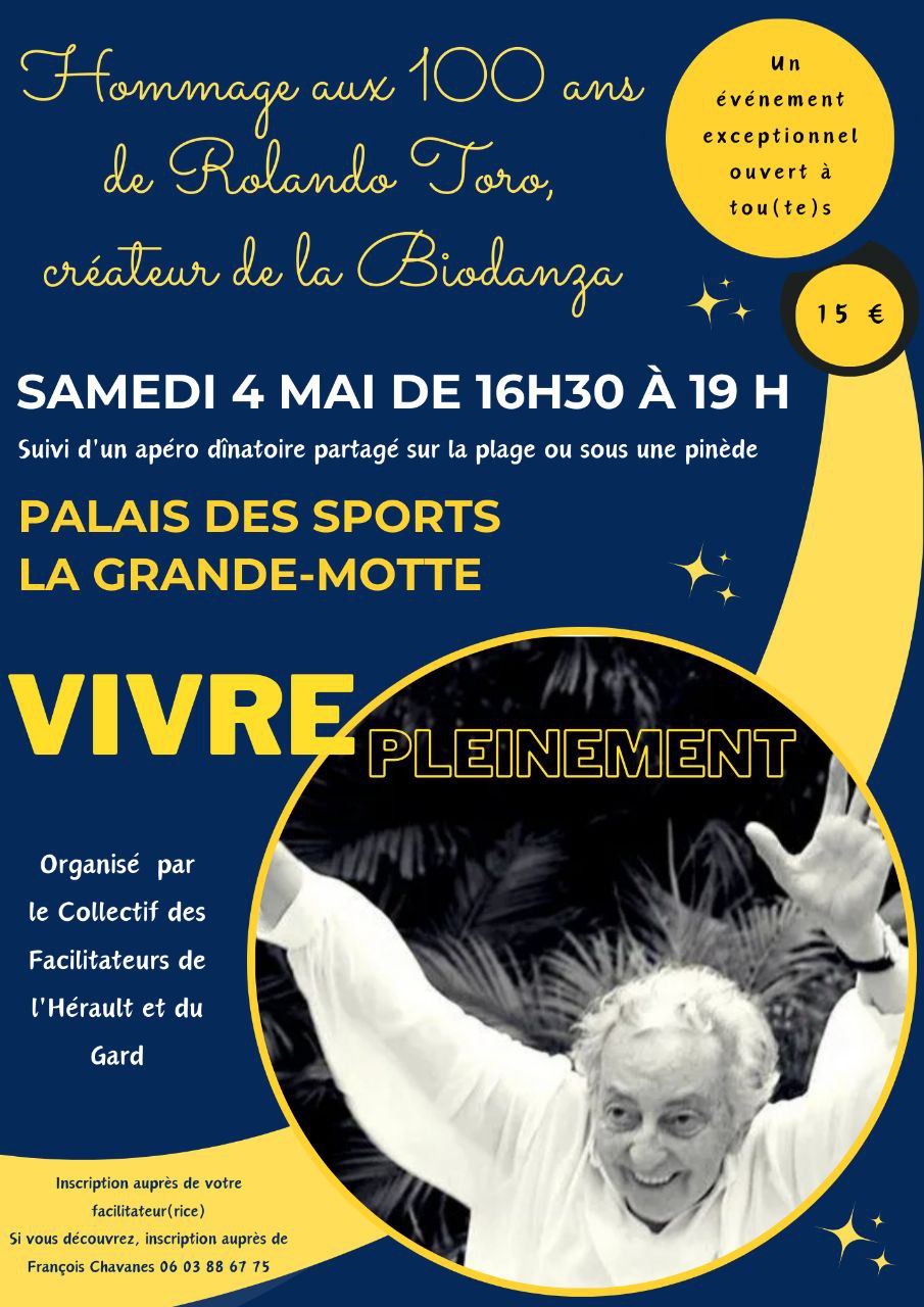 "Journée mondiale de Biodanza" le samedi 4 mai 2024 à Montpellier / La Grande Motte